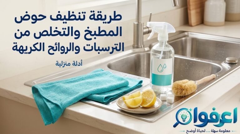 تنظيف حوض المطبخ