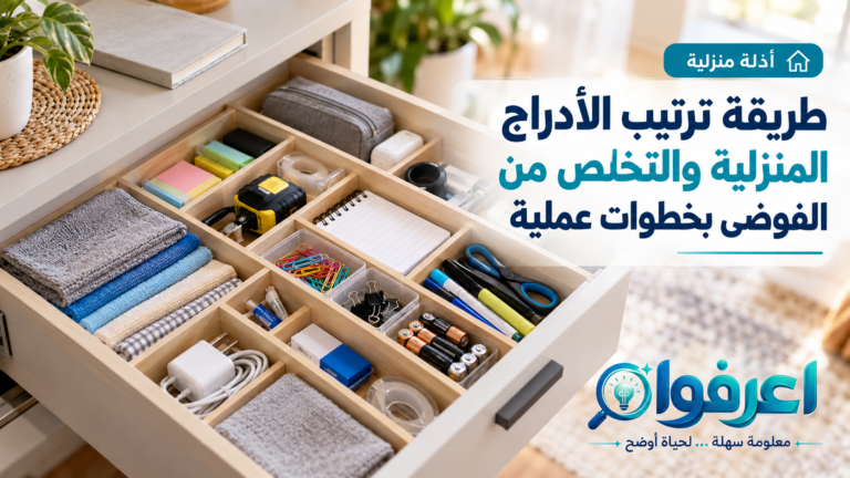 ترتيب الأدراج المنزلية