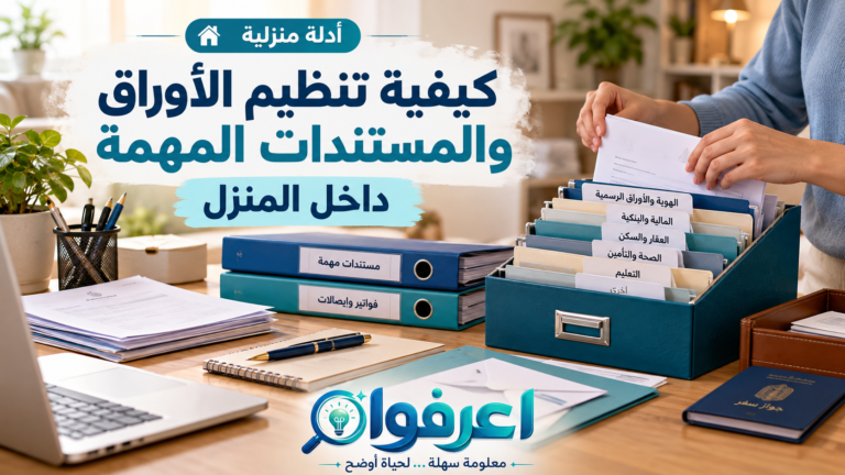 تنظيم الأوراق والمستندات المهمة داخل المنزل
