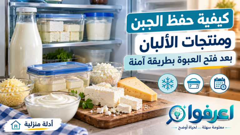 حفظ الجبن ومنتجات الألبان بعد الفتح
