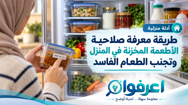 معرفة صلاحية الأطعمة المخزنة